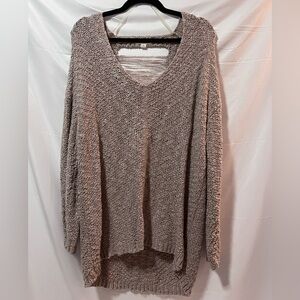 Taylor & Sage V-Neck Sweater Tan